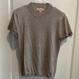 Philosophy Taupe Short Sleeve Sweater Top Medium